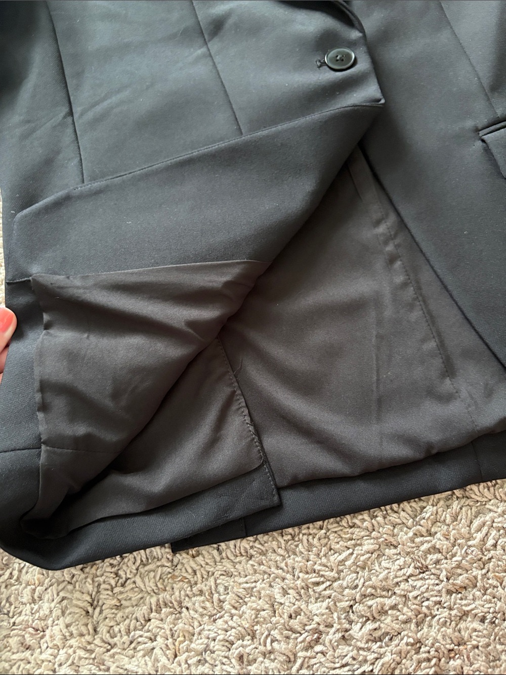 Oversized Single-Button Blazer - Picture 3 of 6